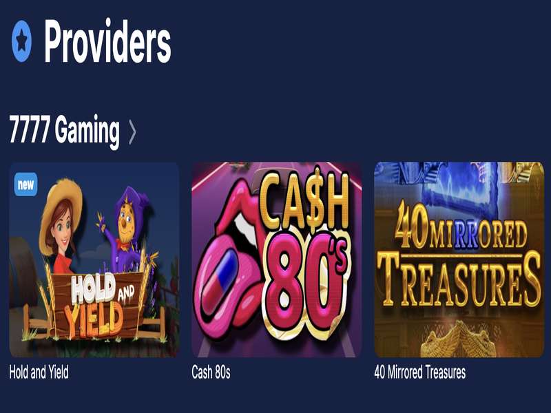 Gaming library and providers at 1bet4win